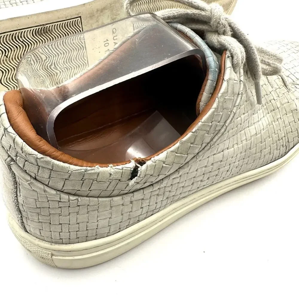 AQUATALIA men's fashion sneakers gray leather SIZE 10.5